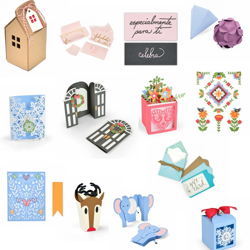 Pop Up Boxes Vertical Metal Cutting Dies Diy Etched Dies Craft Paper Card Making Ebay