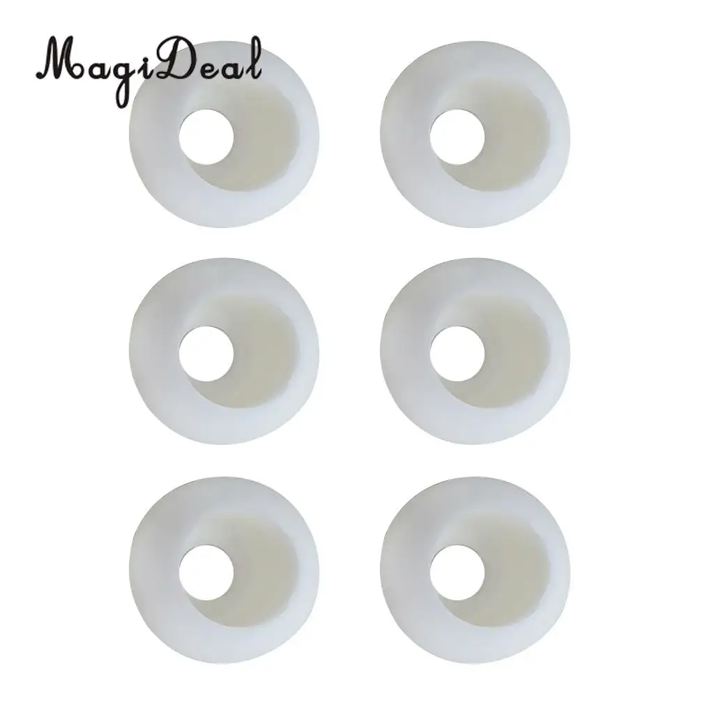6 Pieces Marine Boat Elastic Shock Cord Rope Toggle Round Ball End Lock Stopper Black/White Kayaking Canoeing Rafting Accessory