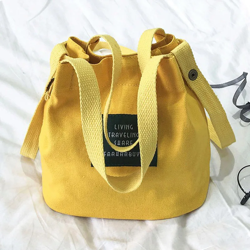 

Women Designer Canvas Letter Handbag Female Print Bucket Fashion Messenger Bag Ladies Patchwork Small Soft Crossbody Bag