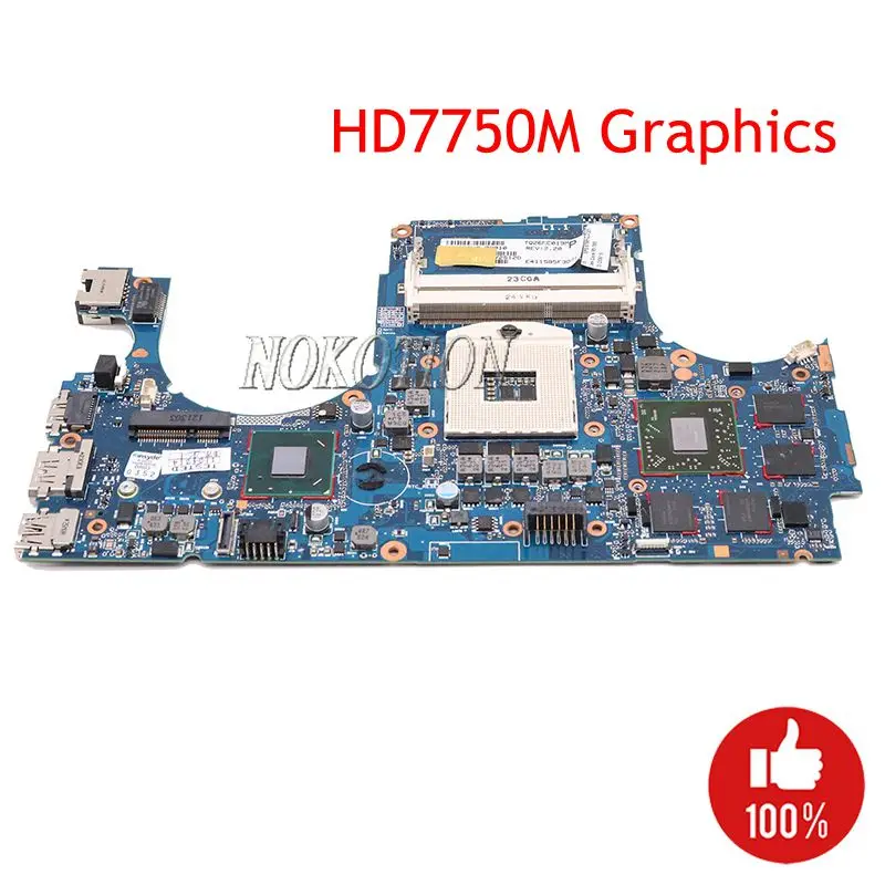 NOKOTION 679814-001 материнская плата для ноутбука HP Envy 15-3200 HM76 DDR3 HD7750M графика полный тест