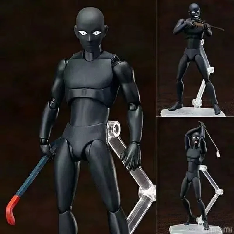 

Detective Conan True Prisoner Figma SP-089 Black Man Movable Character Hand Q Version Black Body 878# Clay Person Kid Toy Gift