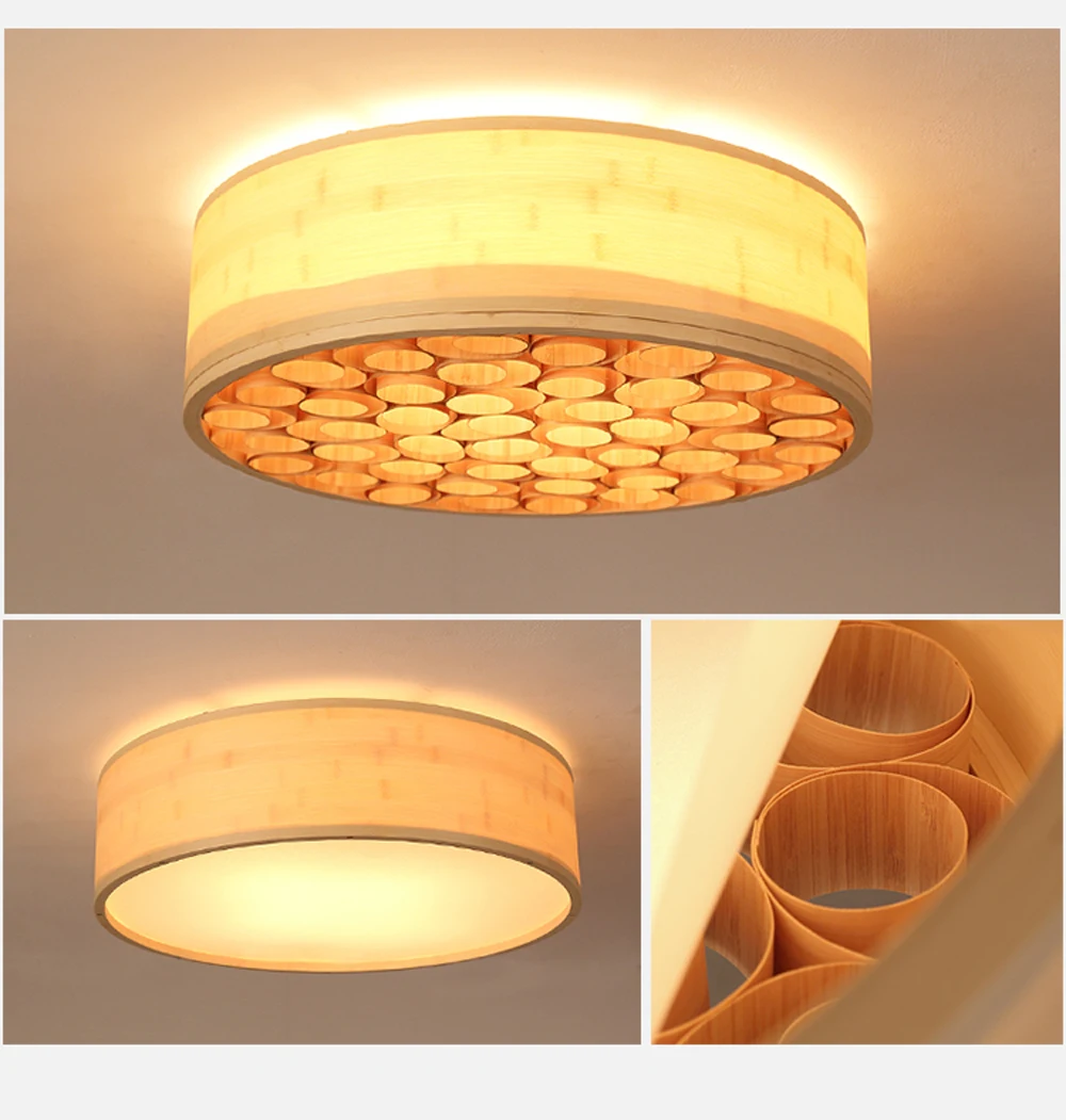 Cheap led e27 Chinese Bamboo Acrylic Iron Handmade LED Lamp.LED Light.Ceiling Lights.LED Ceiling Light.Ceiling Lamp For Foyer Bedroom 2