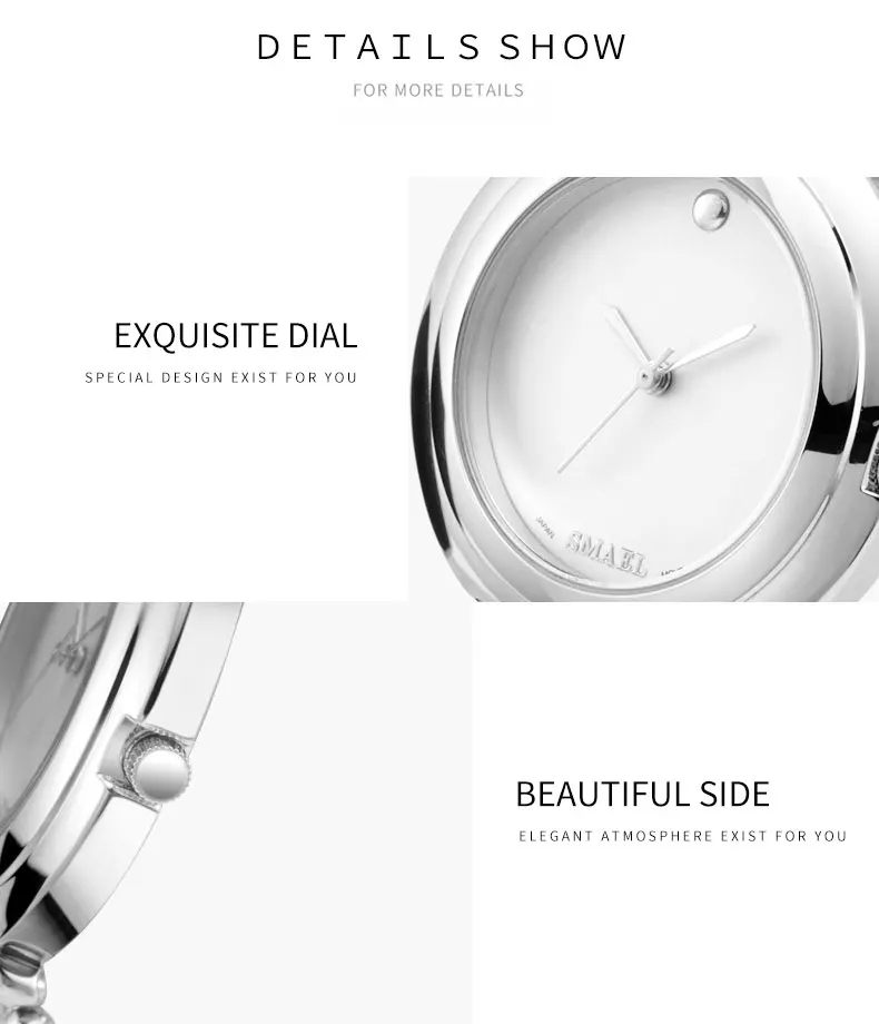 SMAEL элегантные женские часы из розового золота, водонепроницаемые спортивные часы для девушек, топ relogio feminino1885M, женские часы-браслет