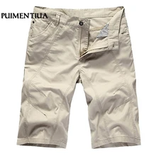 Мужские повседневные шорты-карго Pui tiua, рабочие хлопковые мужские свободные спортивные шорты с карманами в стиле милитари