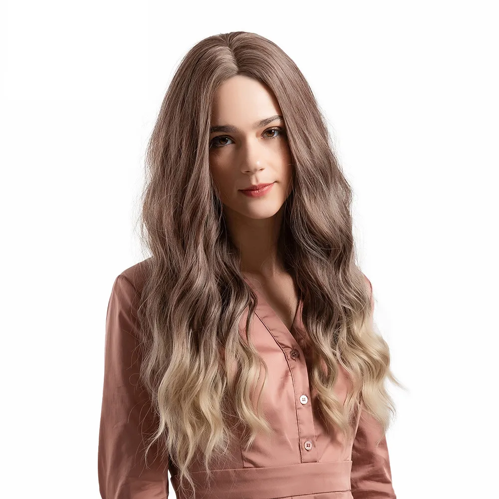 Wigs for Women @@ Natural Loose Long Curly girls Hair wig Brown Wave Wig For ladies wholesale dropshipping 2019 HOT selling | Красота и