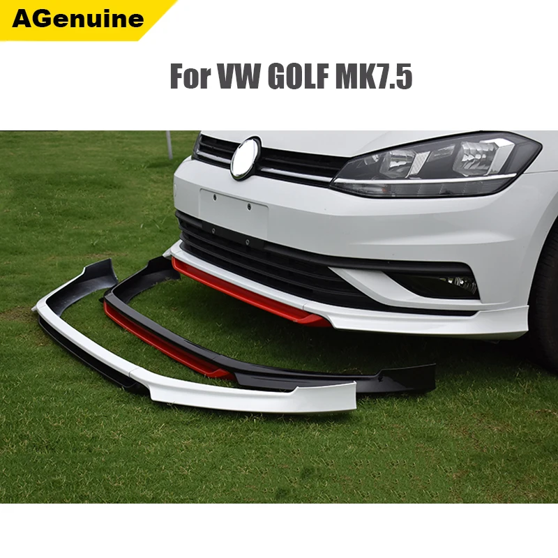 

Primer ABT style MK7.5 auto front chin cover car front bumper lip front lip spoiler for Volkswagen/VW Golf VII mk7.5 2017+