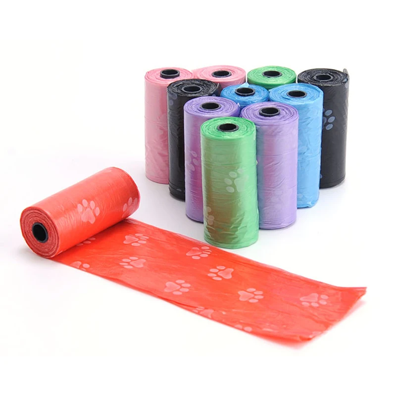 

12Rolls + One Free Drinking Water Bone Dispenser Pet Poop Bag Dog Garbage Bag Cleaning Refilling Bulk Roll Dog Picking Pet Bag