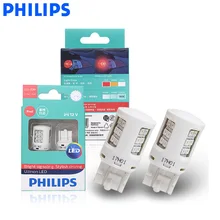 Philips светодиодный W21/5 W T20 7443 Ultinon светодиодный 11066ULR красный цвет, автомобильные сигнальные лампы, стоп-светильник, парковочные лампы, хвостовые лампы, пара