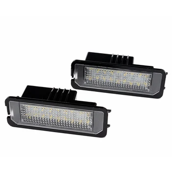 

2Pcs/Set HAUSNN Built-in Canbus Error Free White 18SMD LED Number License Plate Lights For Bently Mulsanne