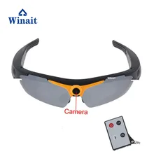 Winait hd 720p digital video sunglasses with remoter control/wirless camera sunglasses free shipping