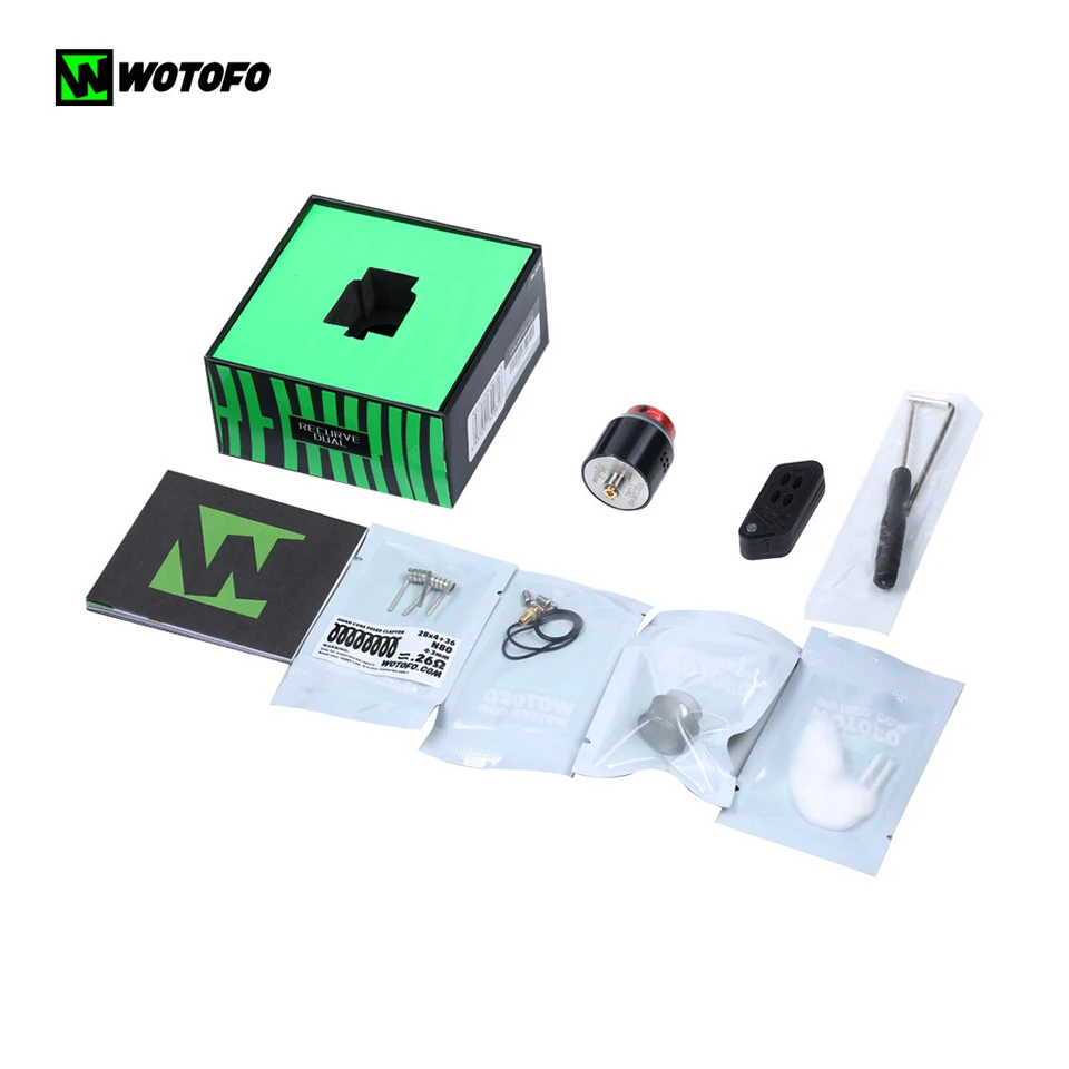 Wotofo Recurve Dual RDA Tank атомайзер 24 мм двойная катушка с Conersion Cap 510 810 резьба VS Profile