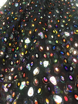 

Cyndi-688-41 fashionable sequins tulle embroidery french net lace fabric for party dress