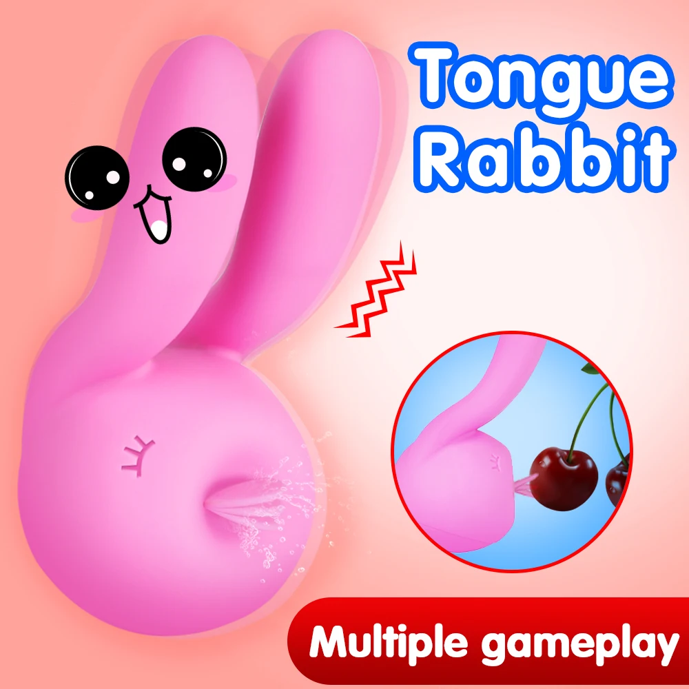 DOXY Cute Rabbit Shape Tongue Licking Vibrator