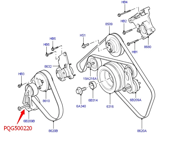 PQG500220 4.4L V8 Petrol машину вторичный Ремень натяжной ролик для LR Discovery 3 Мы являемся профессиональным поставщиком автозапчастей для всех транспортных средств Range Rover Sport 05-09 механизм натяжения для авто поставка