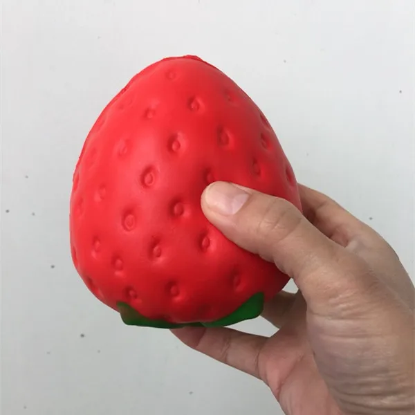 Big Jumbo Juicy Squishy Strawberry Fake Artificial Food Fruit Memory Foam Venting toys - Buyer Show 22