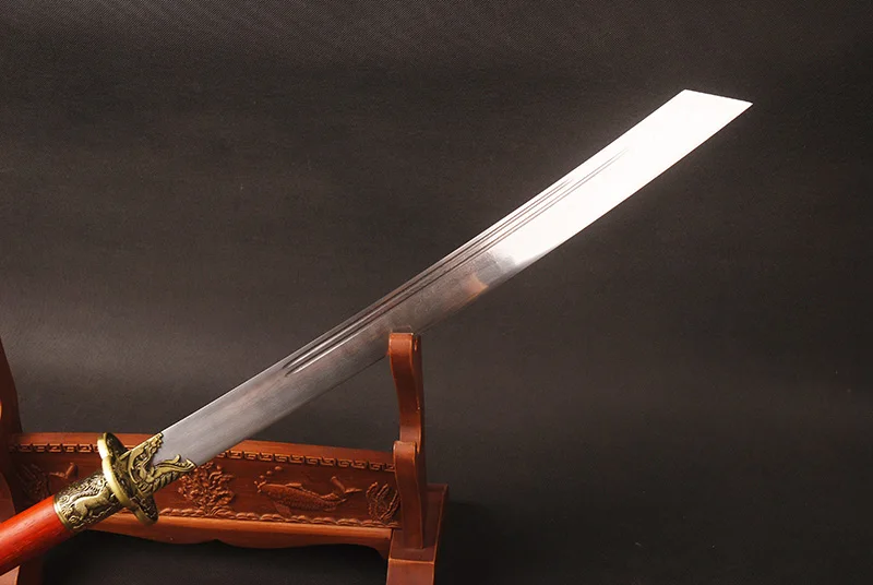 Online Vintage Chinesische Schwert Voll Handgemachte Qing Dynastie Kangxi Sabre Schwert 45 cm Griff König der Messer Vintage Hause Metall Dekoration