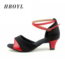3.5Cm Red Heel High Quality Black Latin Dance Shoes for Ladies/Girls/Economic Shoes/Ballroom Shoes/ Tango Shoes