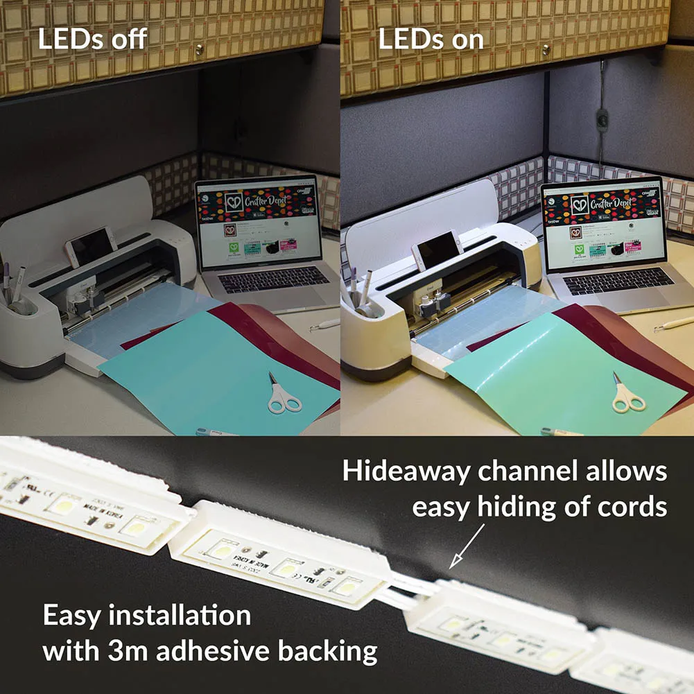 

20pcs LED Mirror Light with Knob Dimmer Set Module Decorative Lamp for Dressing Table SLC88