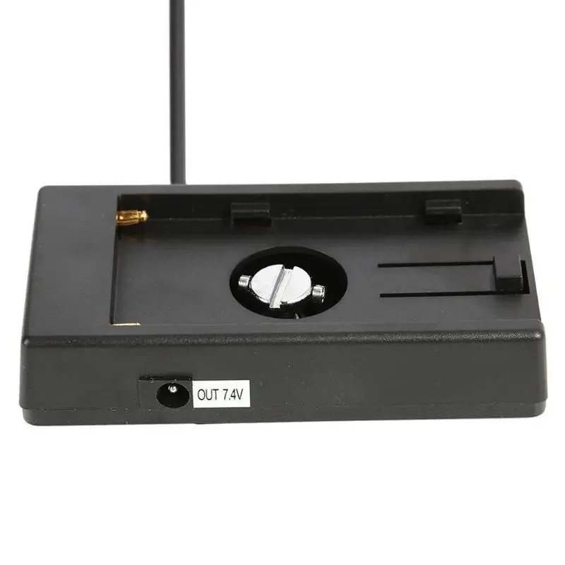 

Camera Battery Adapter Buckle Plate w/7.4V DC5.5 2.1mm Plug for Sony NP-F NP-F970, F960, F770, F750, F570, F550 Batteries