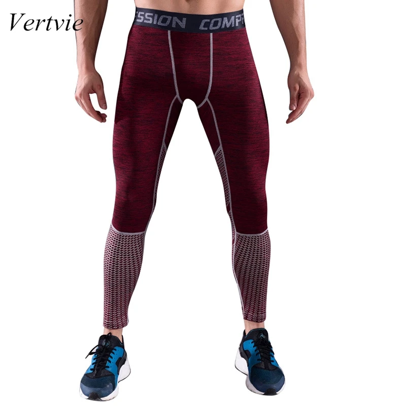 Buy vertvie Men Running Pants Gym Pro Compression