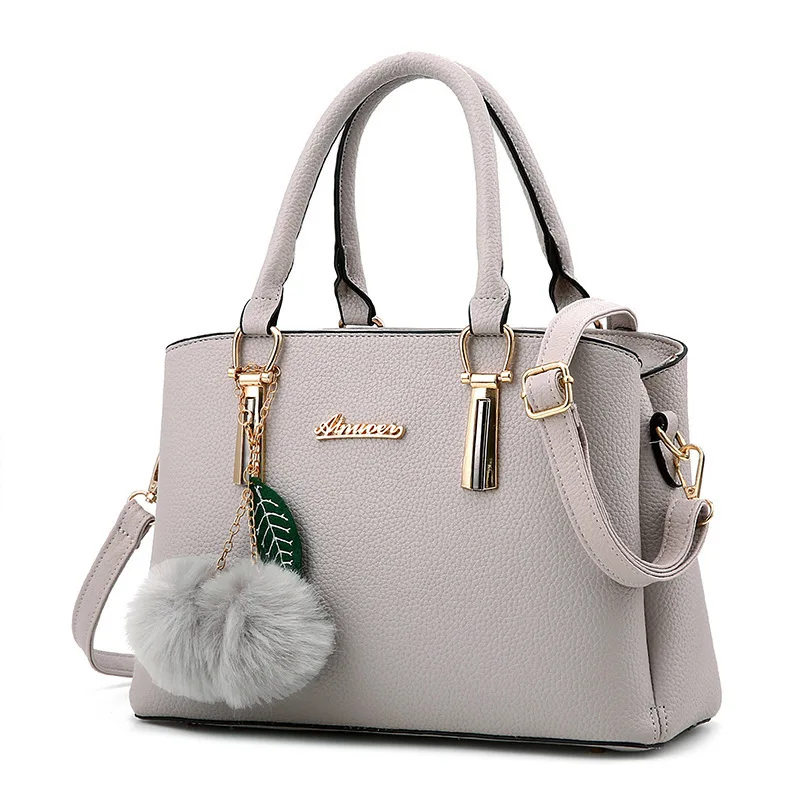 Женская кожаная сумка, черная винтажная сумка на плечо, сумка через плечо, роскошные сумки для женщин, дизайнерские сумки-мессенджеры A10403 - Цвет: grey women bag