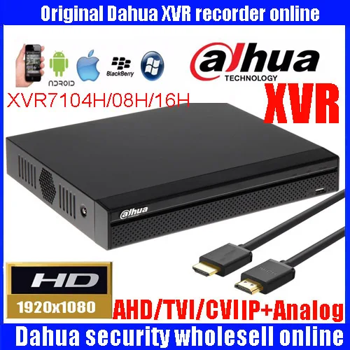 Dahua xvr видеомагнитофон XVR7104H XVR7108H XVR7116H 4ch 8ch 16ch 1080 P Поддержка HDCVI/AHD/TVI/CVBS/IP камера|16ch