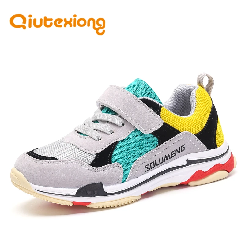 

QIUTEXIONG Children Shoes Girls Sneakers Boys Casual Shoes Kids Running Shoes Dad Sneaker Clunky Sneaker Mesh Breathable Hot INS