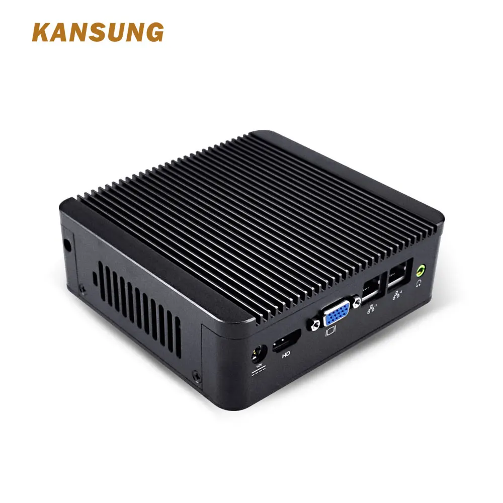 Мини ПК KANSUNG Intel Celeron J1800 BayTrail Dual Gigabit Windows 10 Linux Ubuntu Bareone безвентиляторный мини