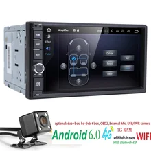 Android 6.0 Авто Радио Octa Core 7 дюймов 2 din универсальный автомобильный нет dvd-плеер GPS стерео аудио головное устройство поддержка dab DVR OBD RDS SWC