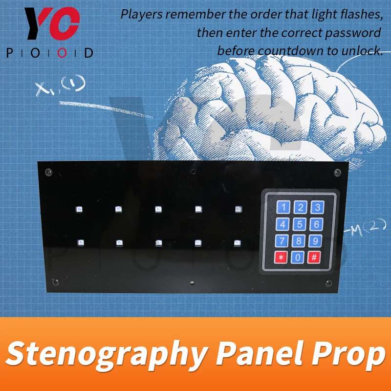 

Stenography Panel Prop Countdown Panel YOPOOD Escape Room Remember the order that light flashes then input the password to open