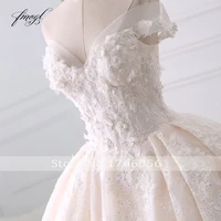 Customized Sexy Sweetheart Lace Ball Gown Wedding Dresses Applique Beaded Flowers Chapel Train Bride Gown Vestido De Noiva 3