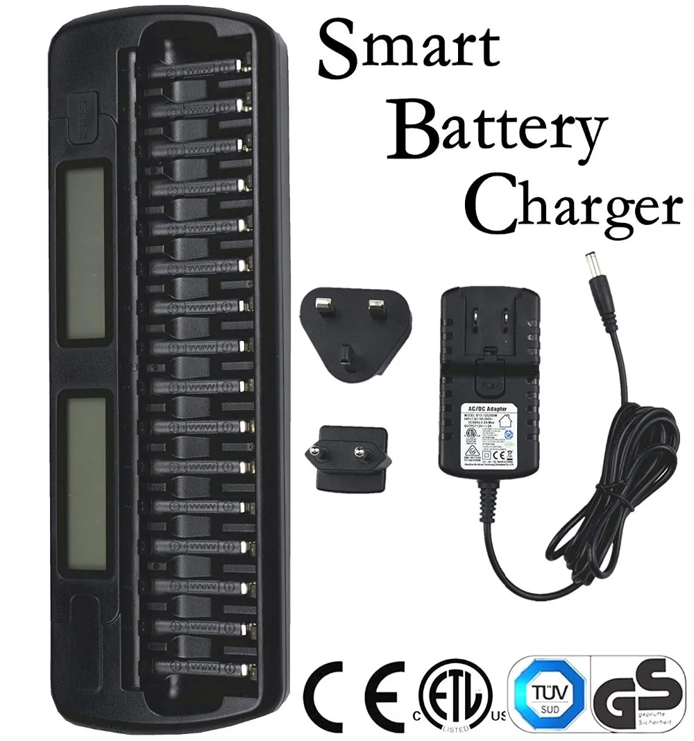 Multipurpose Intelligent Chargers Battery Power Smart LCD 8 bay/16 bay/16+2 slots Batteries Cells Charger For AA AAA Ni-Mh Ni-Cd
