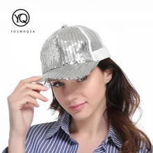 Повседневная Бейсболка с пайетками, Женская сетчатая бейсболка, американская женская черная бейсболка, Кепка в стиле хип-хоп, женская спортивная сетчатая бейсболка WH112