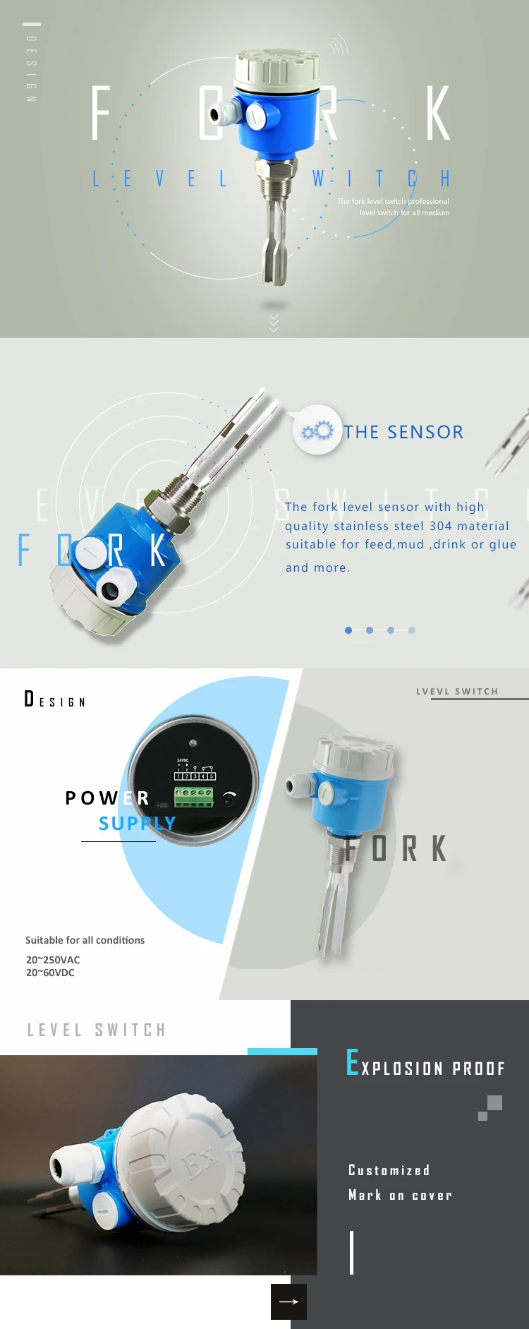 Design Fork level switch