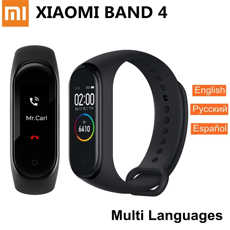 

Original Xiaomi Mi Band 4 Fitness Tracker Smart Bracelet Color Screen Heart Rate 135mAh 5ATM Swinning Waterproof Bluetooth 5.0