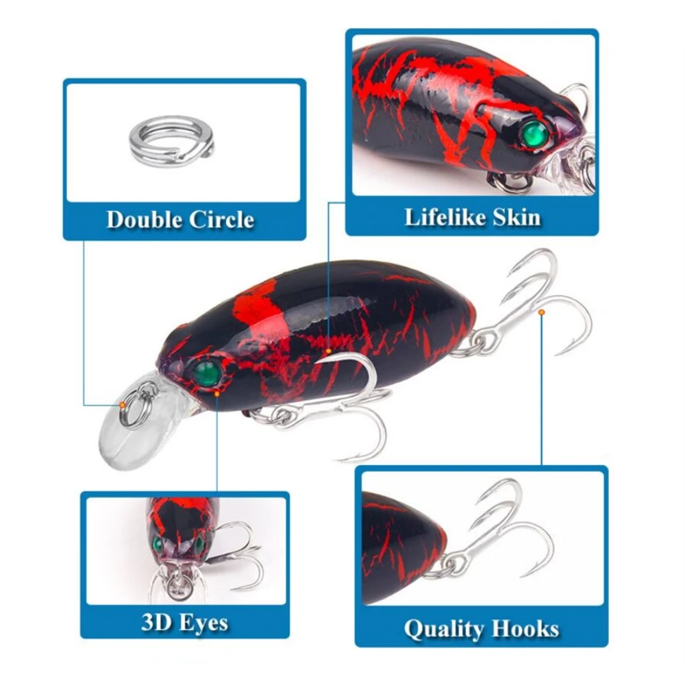 1 unids/lote Wobblers Minnow Pesca señuelo 6 cm 11,1G duro cebo 3D ojos isca artificiales Crank Pesca Crankbait Swimbait aparejos de pesca 1 unids/lote Wobblers Minnow Pesca señuelo 6 cm 11,1G duro cebo 3D ojos isca artificiales Crank Pesca Crankbait Swimbait aparejos de pesca