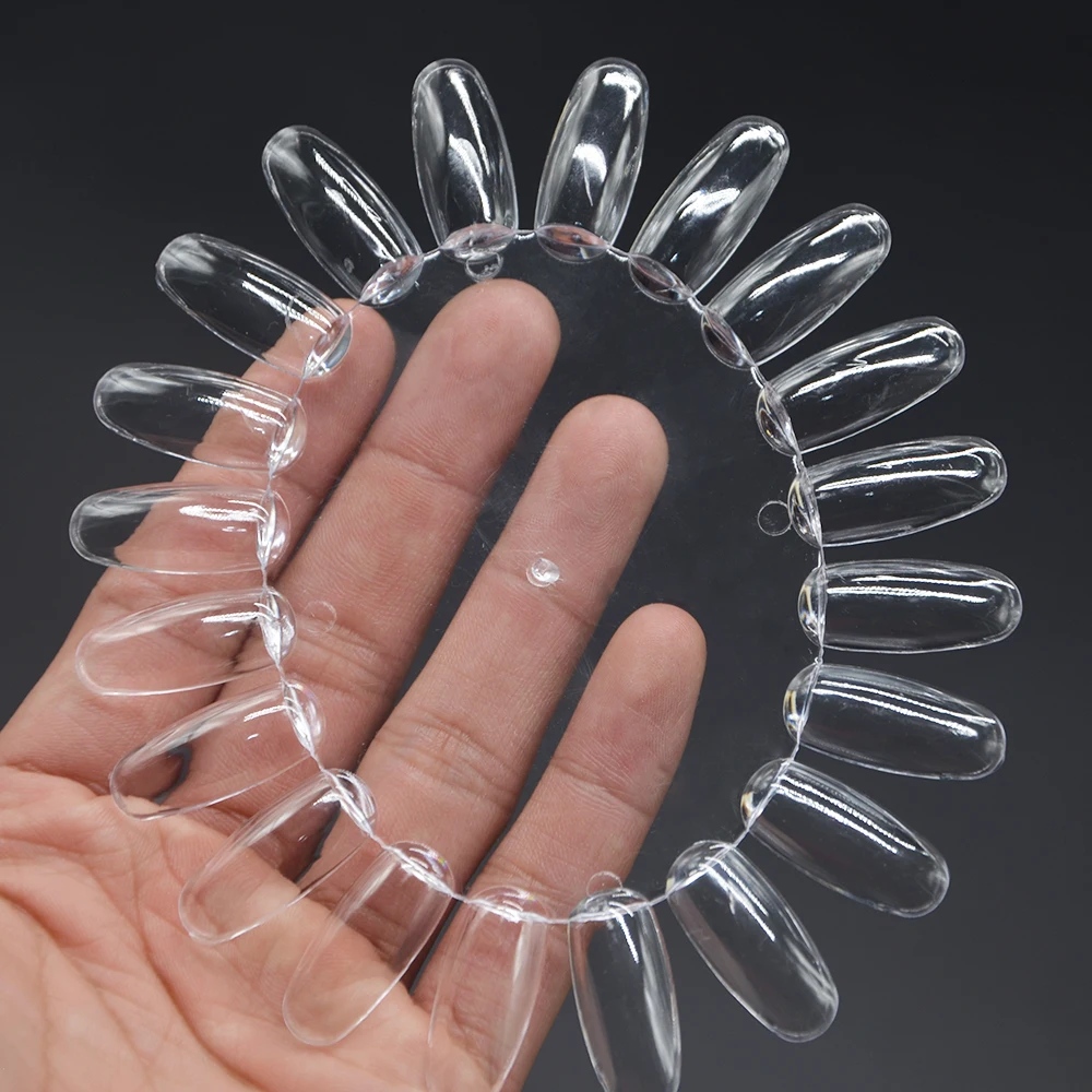 

1set 10 Pcs False Nail Practice Polish Nail Display Wheel Acrylic Gel Tips DIY Tool Round Board fake nails with designs
