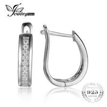 Jewelrypalace cubic zirconia conjunto de canales eternidad aniversario clip en los pendientes de plata de ley 925 2016 nueva joyería fina