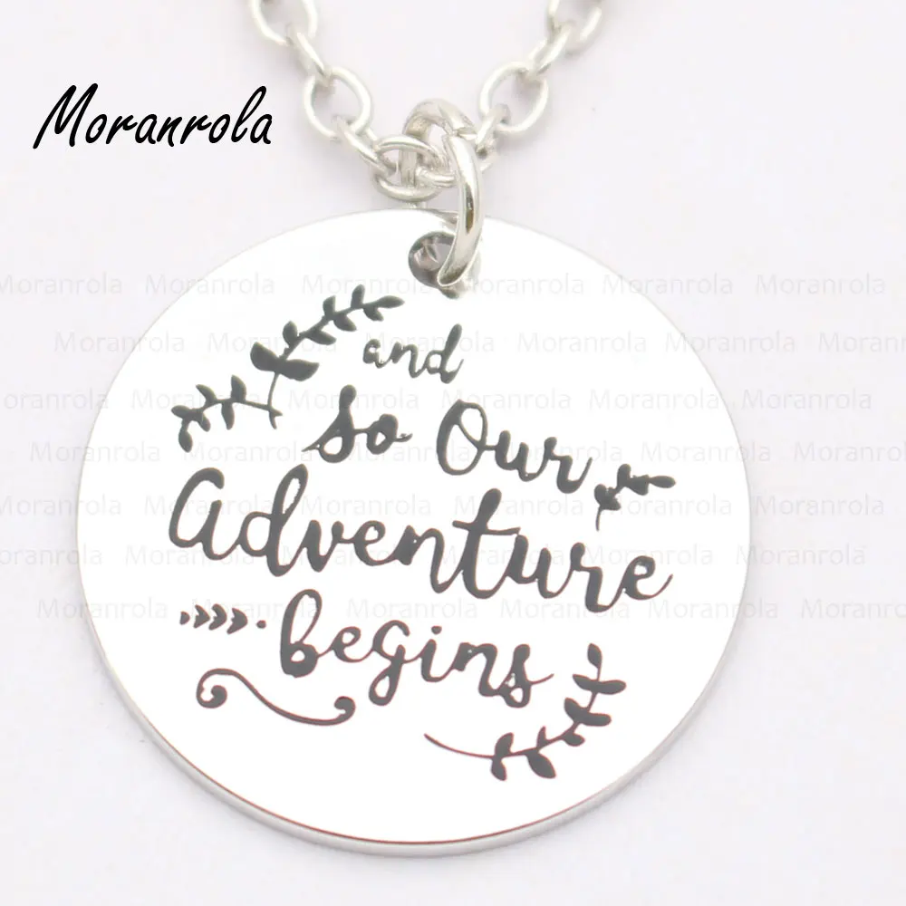 New arried&quotAnd so our adventure begins&quotCopper necklace Keychain charm Hand stamped Jewelry Adventure inspiration Wedding | Украшения