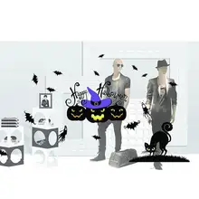 halloween decorations shopping mall bar ktv static window glass paste halloween glass wall sticker gh50