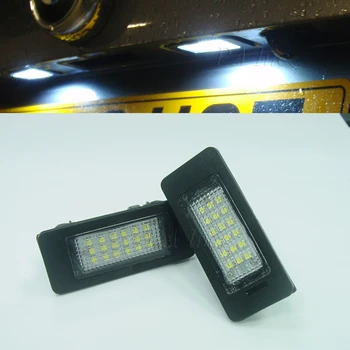 

2Pcs WHITE LED LICENSE PLATE LIGHTS LAMPS ERROR FREE for F22 F23 F45 F46 F87 220 218 M235 M2 223 License lamp assembly