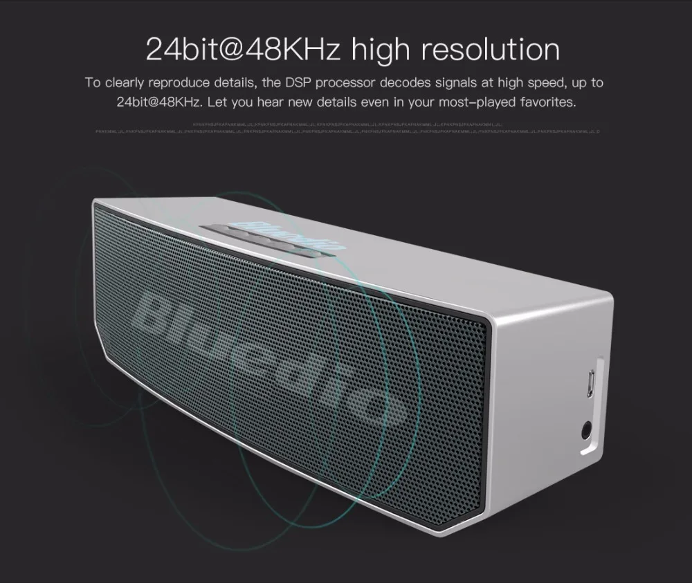 Bluetooth Колонка BesMoonsee Портативная Беспроводная колонка с поддержкой bluetooth