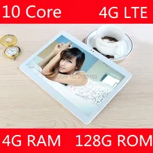 2017 Newest Google Android 7.0 OS 10 inch tablet 4G FDD LTE Deca Core 4GB RAM 128GB ROM 1920*1200 IPS Kids Gift Tablets 10 10.1