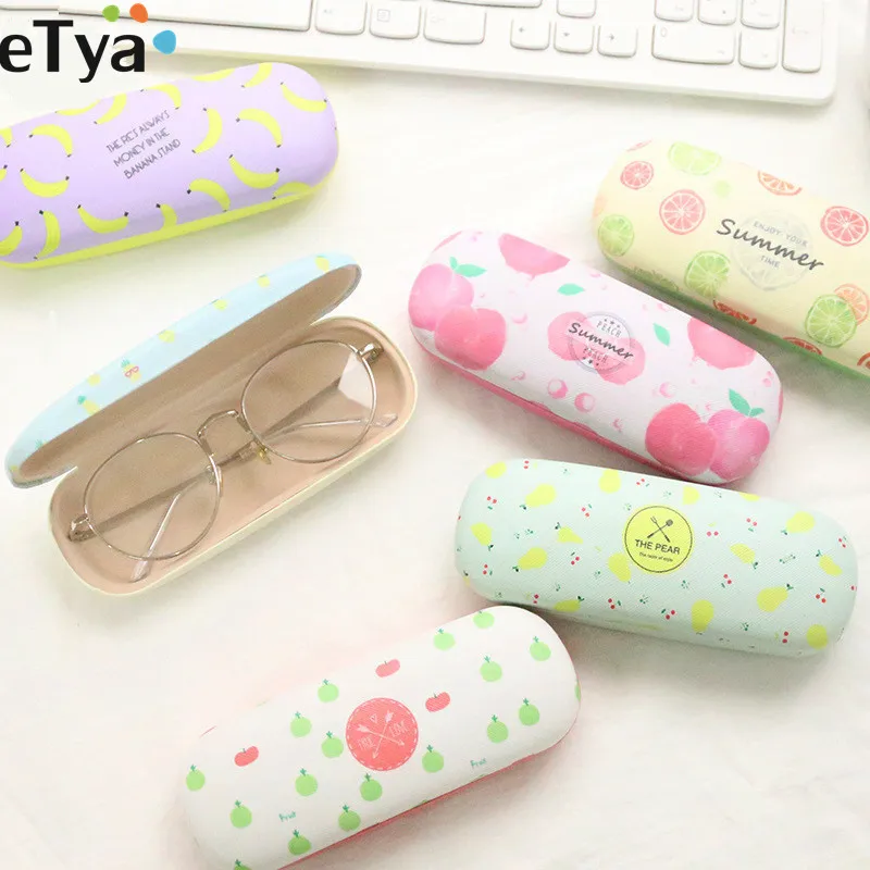 

eTya Women Men Girl Boy Students Fruit Cute Sunglasses Hard Eye Glasses Box Case Protector Eyewear Holder Box Pouch Bags