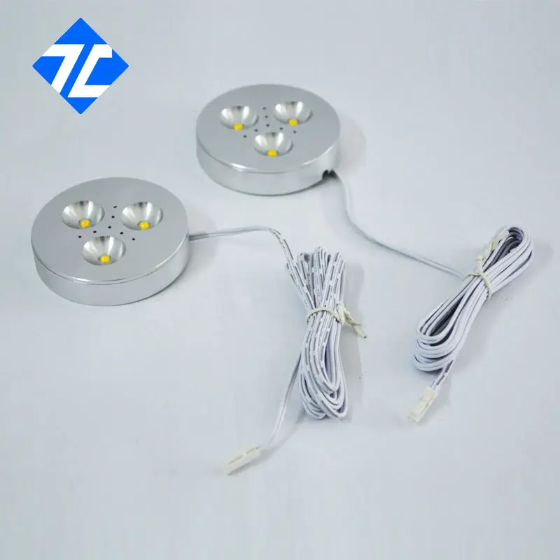 5 uds. 12V CC 3W led spot lámpara de armario DIY luz led para debajo de gabinete 3W montado luz led para muebles para cocina luces led|light furniture|furniture coffee table storelight