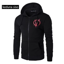 Men’s Spring Autumn Hoody Cardigan Sweatshirts Black Hoodies assassins creed Hip Hop grimace Print Hoodie Homme homens moletom