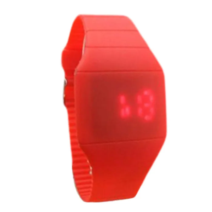 Симпатичные Повседневные Классические часы Красочные Желе ультра-тонкий светодиодный силиконовые спортивные часы детские наручные часы