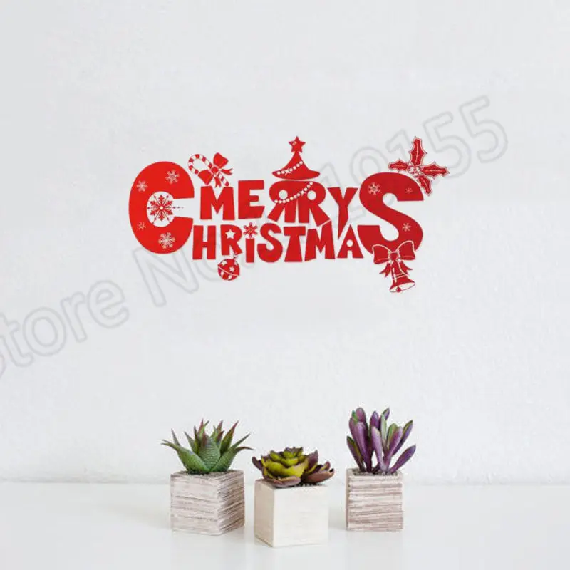 

YOYOYU Wall Decal Creative Quote Christmas Door Decals decorative vinyl wall stickers for home DIY decor Removable Mural ZW48