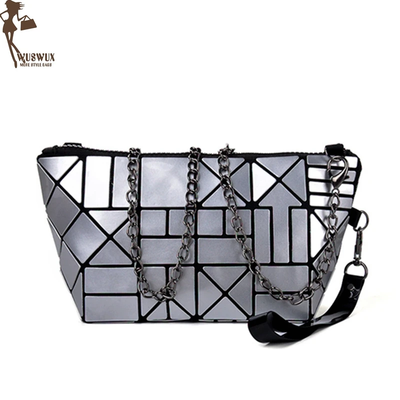 

women bag 2017 new fashion PU Geometric messenger bags casual Female Chain crossbody bag small size good quality