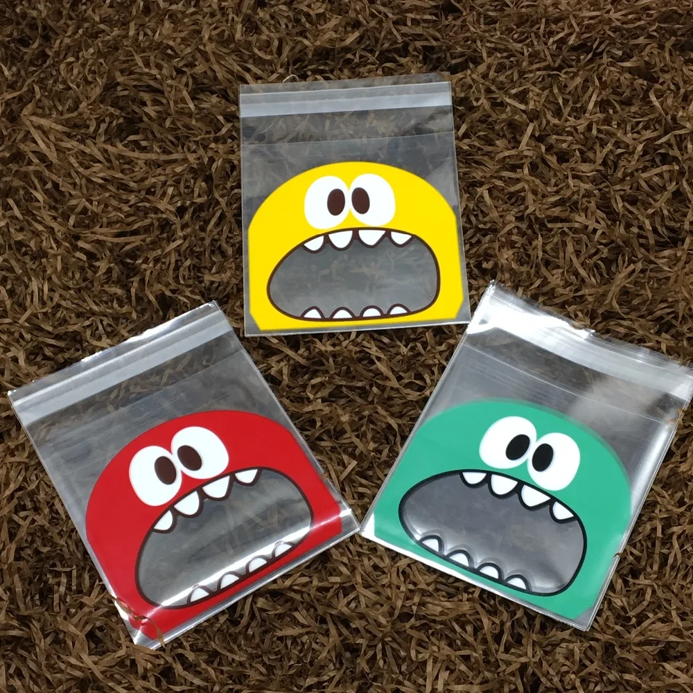 10x10cm+3 Wholesale 50Pcs/lot Self adhesive Cookie Packaging Plastic